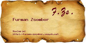 Furman Zsombor névjegykártya